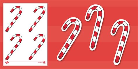 Printable Christmas Candy Canes - Editable Resource - Twinkl