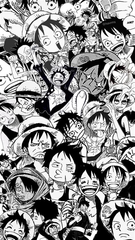 Ladda ner Onepiece Telefon Luffy Manga Kollage. Wallpaper | Wallpapers.com