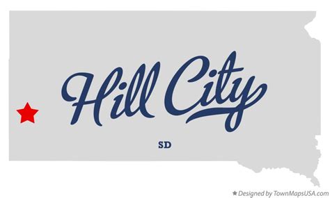 Map of Hill City, SD, South Dakota