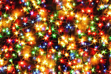 Colorful Christmas Lights Background