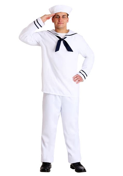 White Sailor Men's Costume