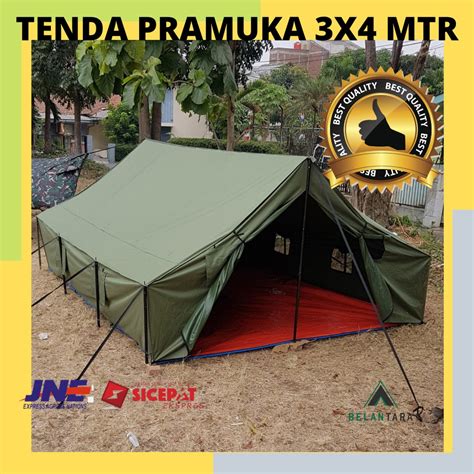 Jual Tenda pramuka 3x4 meter kapasitas 10 12 15 orang bahan d300 ...