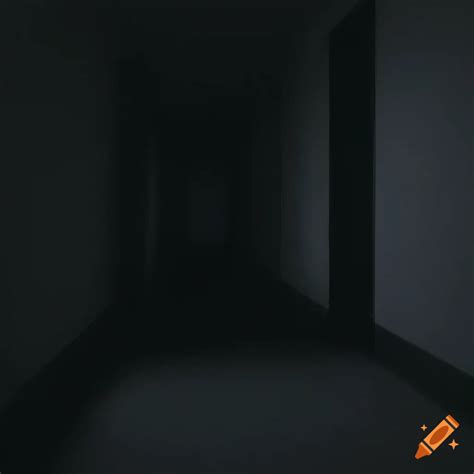 Liminal space, hallway in a house, dark atmosphere