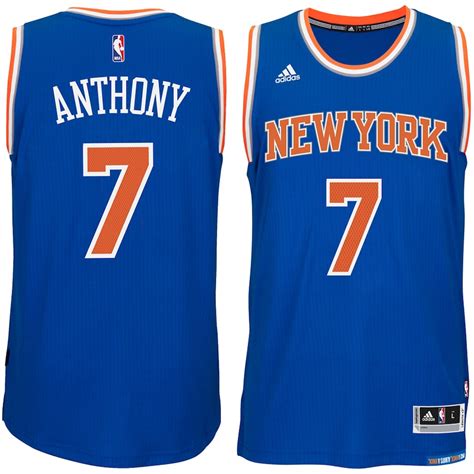 adidas Carmelo Anthony New York Knicks Blue Player Swingman Road Jersey