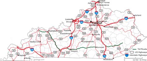 Kentucky State Map With Cities