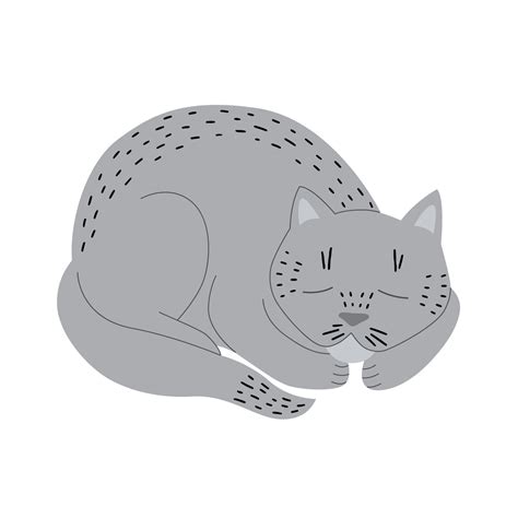 Cat Curled Up Vector Art, Icons, and Graphics for Free Download