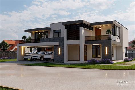 Modern 5 Bedroom Double Storey House - ID 25506 - House Plans by Maramani