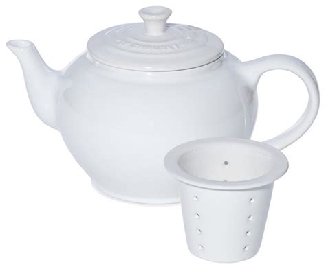 Le Creuset - Le Creuset 22 Oz, Small Teapot with Infuser, White - View ...