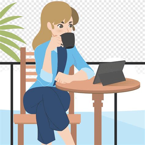 People Drinking Coffee Clipart Png