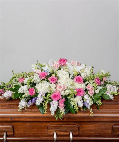 Pastel Casket Spray (With images) | Casket sprays, Funeral flower ...