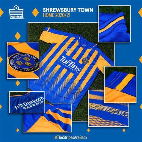 Shrewsbury Town Home Kit 20/21 in 2020 | Shrewsbury town, Shrewsbury ...