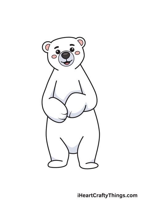 Polar Bear Drawing — How To Draw A Polar Bear Step By Step