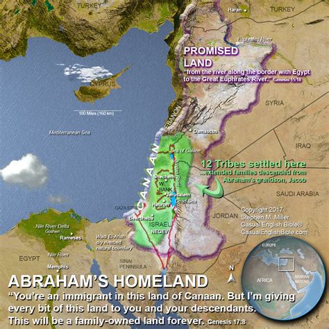 Biblical Map Of The Promised Land