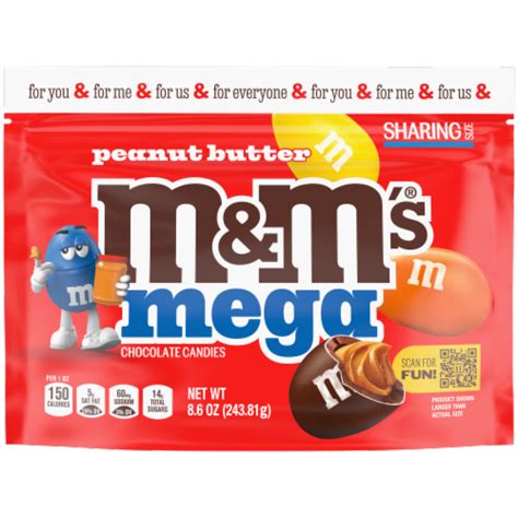 M&M's® Peanut Butter Mega Chocolate Candies, 8.6 oz - Ralphs