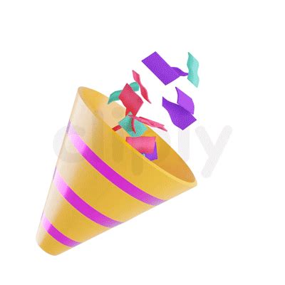 🎉 Party Popper - Royalty-Free GIF - Animated Sticker - Free PNG ...