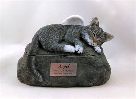 Ceramic Engraved Painted Cat Cremation Urn With Plastic Name - Etsy Canada