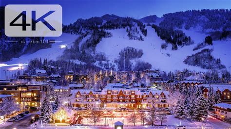 Aspen Colorado Cinematic Walking Tour through the Christmas decorated ...