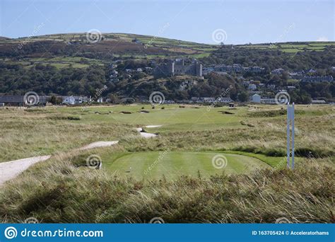 Harlech Castle North Wales UK from the Golf Course Stock Photo - Image ...