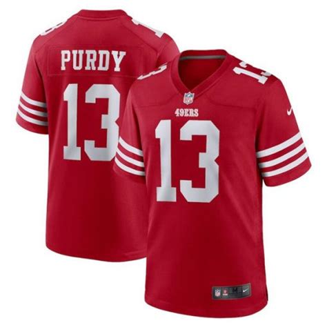 Men’s San Francisco 49ers #13 Brock Purdy Red Stitched Jersey ...