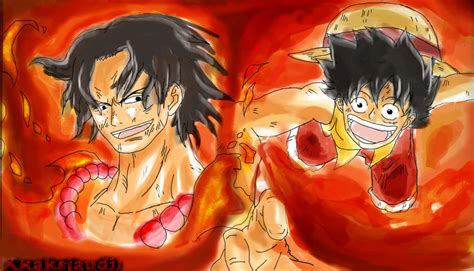 One Piece - Luffy saves Ace by kkaksjaudil on DeviantArt