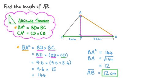 Question Video: Finding the Side Length in a Triangle Using the Right ...