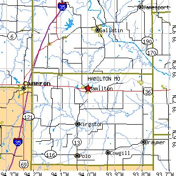 Hamilton, Missouri (MO) ~ population data, races, housing & economy