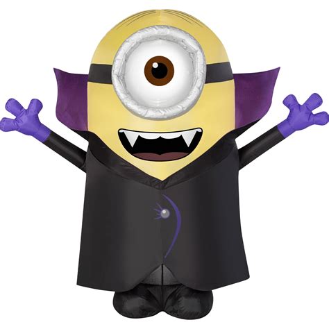 Gemmy Airblown Inflatable 4.5' X 4' Batty Minion Halloween Decoration ...