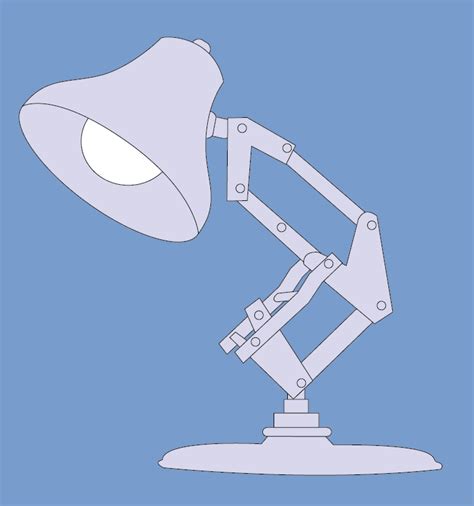 Luxo Lamp Drawing in Illustrator