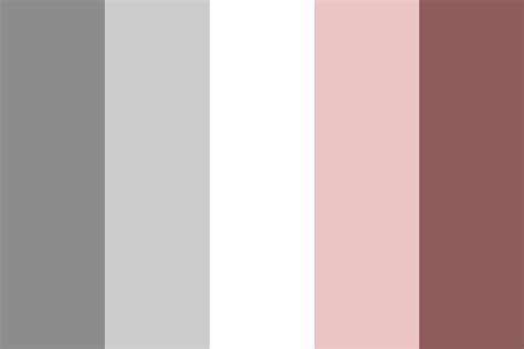 Grey to White to Marsala Color Palette