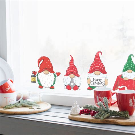 Christmas Gnomes Window Sticker | Stickerscape