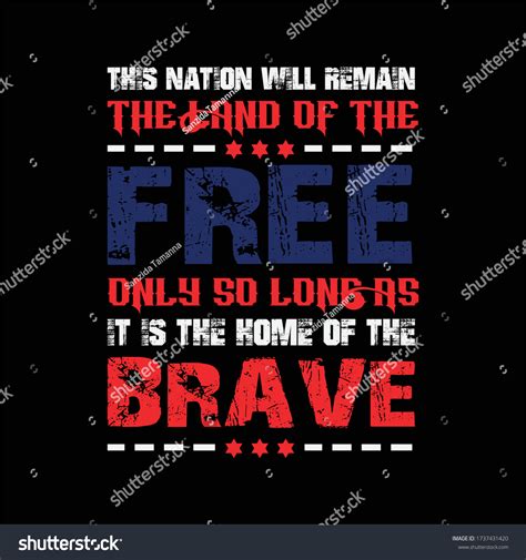 Usa Independence Day Quote Slogan Poster Stock Vector (Royalty Free ...