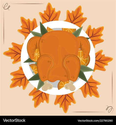 Thanksgiving day food Royalty Free Vector Image