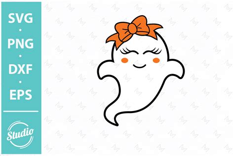 Girl Ghost Svg, Cute Baby Ghost, Ghost Graphic by Design Studio ...