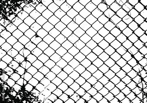 Realistic segment of a metal mesh fence. Chain link fence texture ...