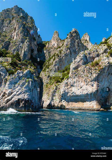 Italy, Campania, Capri, Punta della Chiavica, white grotto Stock Photo ...