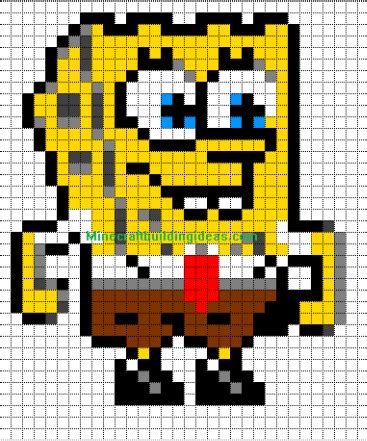 Minecraft Pixel Art Templates - Spongebob