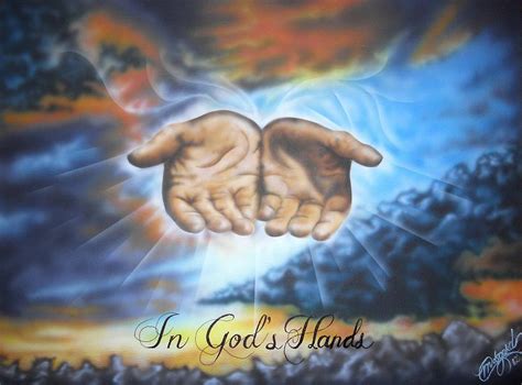 In God's Hands.. Painting by Matthew Odegard