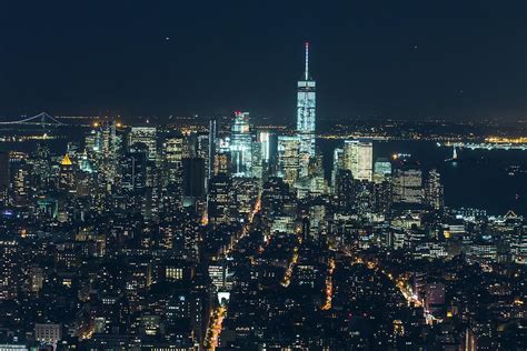 night aerial view of New York City Photograph by Dan Comaniciu | Pixels