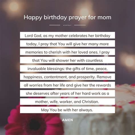 Happy birthday prayer for mom – AvePray