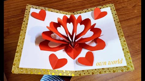 The astonishing Diy 3D Heart ️ Pop Up Card | Valentine Pop Up Card ...