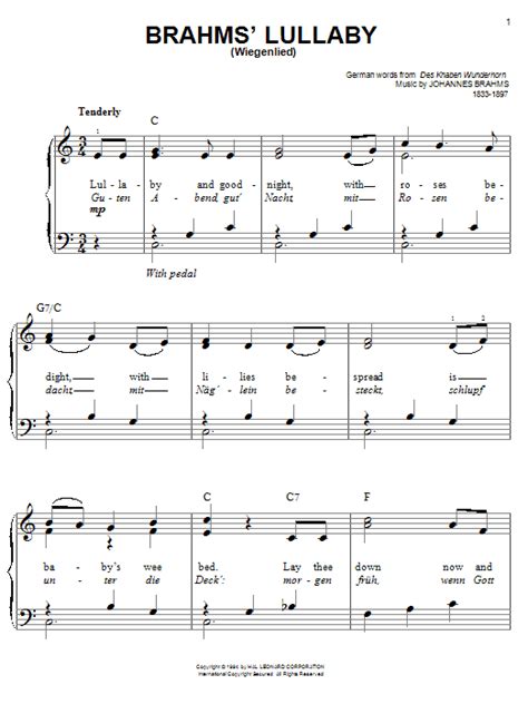 Lullaby (Cradle Song) | Sheet Music Direct