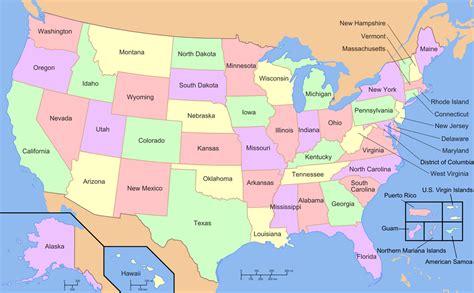 File:Map of USA with state and territory names 2.png - Wikipedia