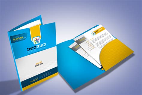 Presentation Folder Design Template Free