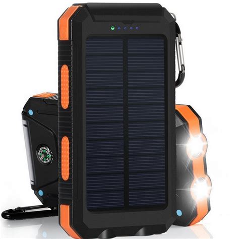 New 20000mAh Solar Charging Power Bank SOS Mode Portable Cell Phone ...