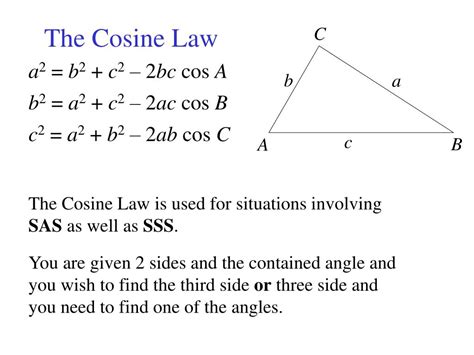 PPT - The Cosine Law PowerPoint Presentation, free download - ID:3734429