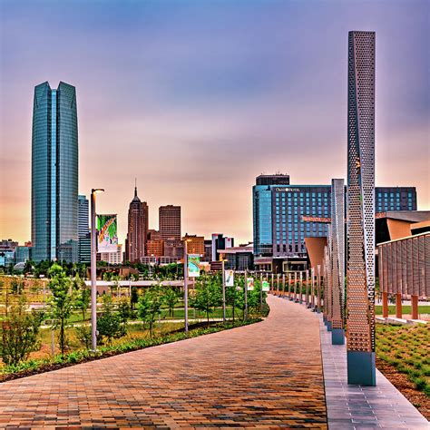 Scissortail Park Promenade Walk To The Oklahoma City Skyline Photograph ...