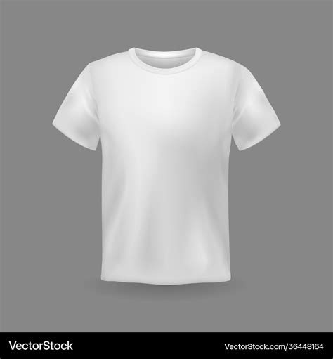 T-shirt mockup white 3d blank casual Royalty Free Vector