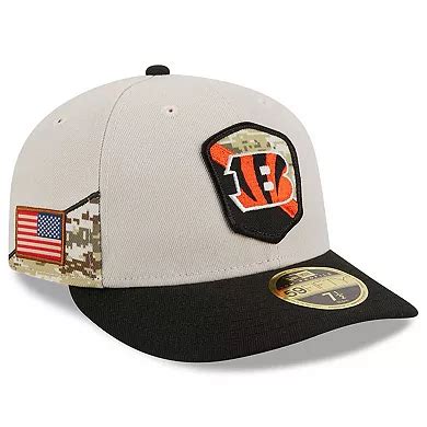 Men's New Era Stone/Black Cincinnati Bengals 2023 Salute To Service Low ...