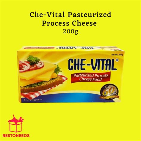 Che -Vital Pasteurized Processed Cheese Food for Keto / Low Carb 200g ...