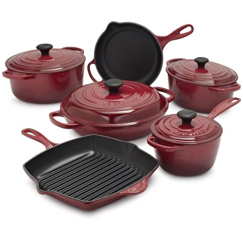 Le Creuset® Signature Burgundy 10-Piece Set | Sur La Table | Le creuset ...